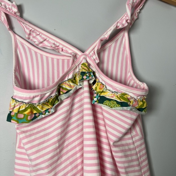 Matilda Jane Pink Striped Dress Trim Accents Cross Back Straps NWT Girls 10 - Picture 5 of 8